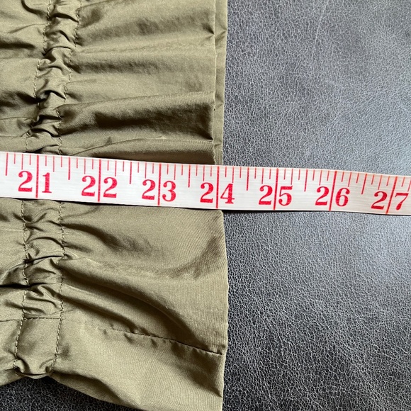 Light and silky Zara (M) drawstring khaki jacket, windbreaker, with pockets. - Picture 13 of 16